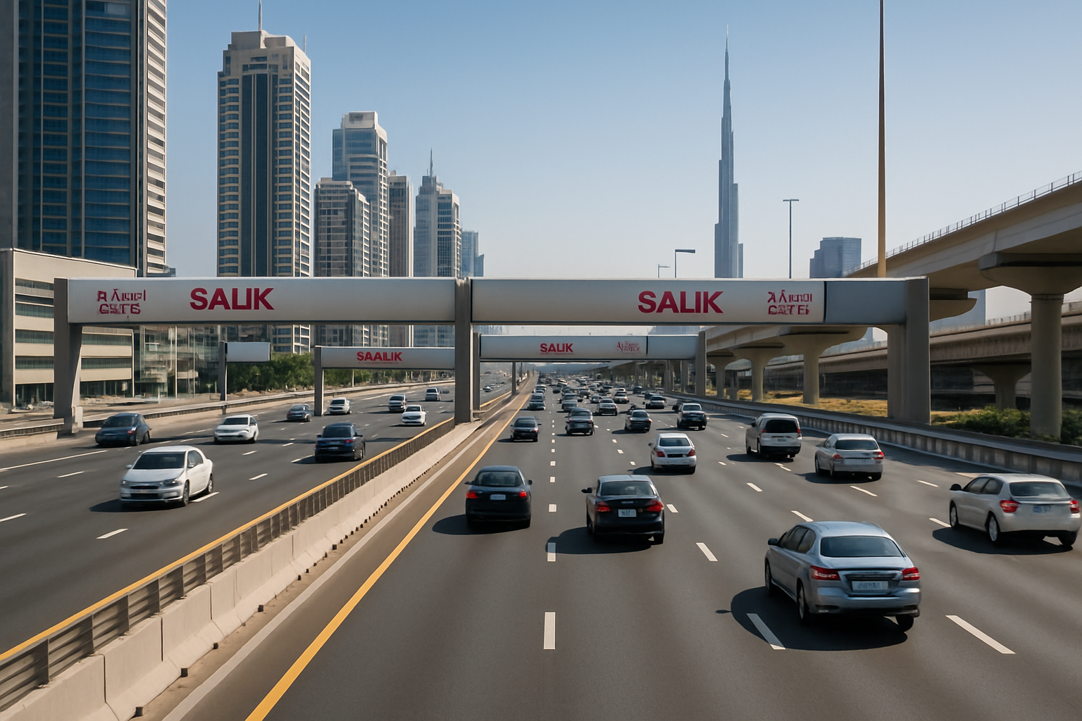 Smooth traffic flow on Dubai toll roads